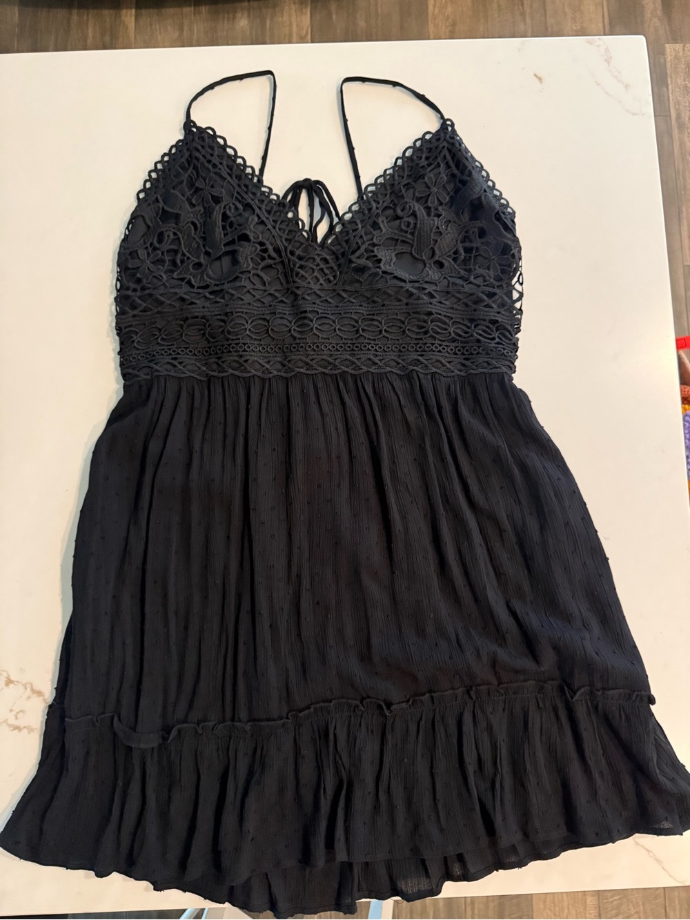 Speechless Black Lace Trim Mini Dress XXL NWT